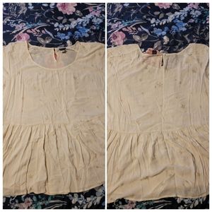 Baby Doll Blouse w/ Gold Stars